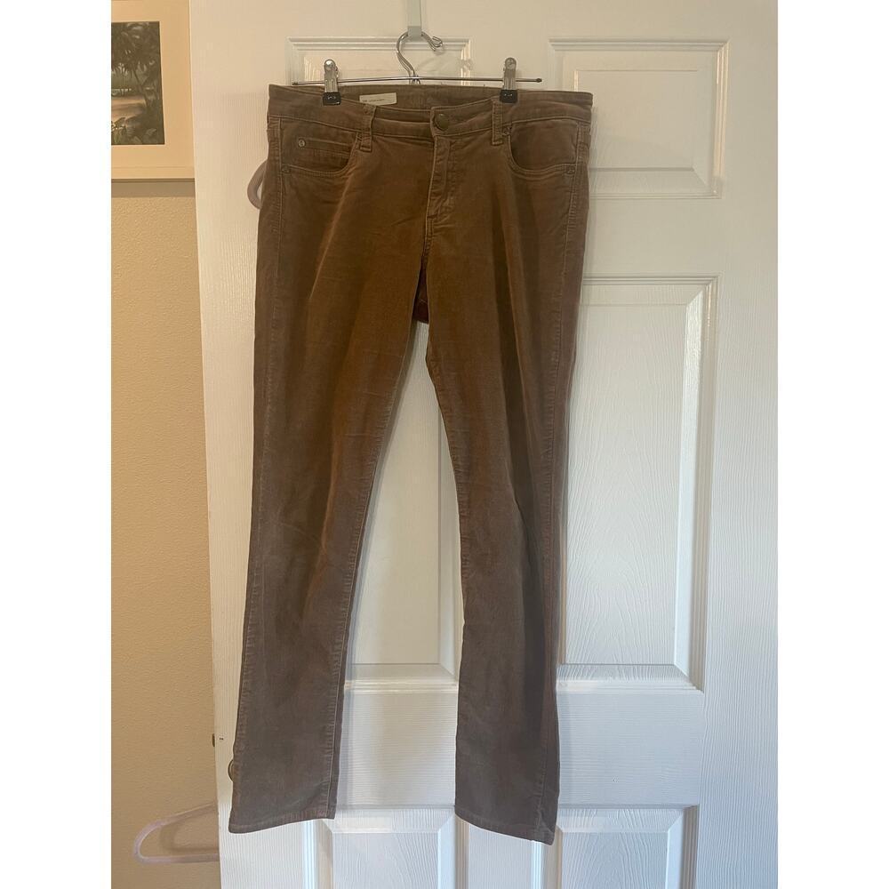 Kut from the Kloth Mia Brown Corduroy Slim Fit Toothpick Skinny size 10
